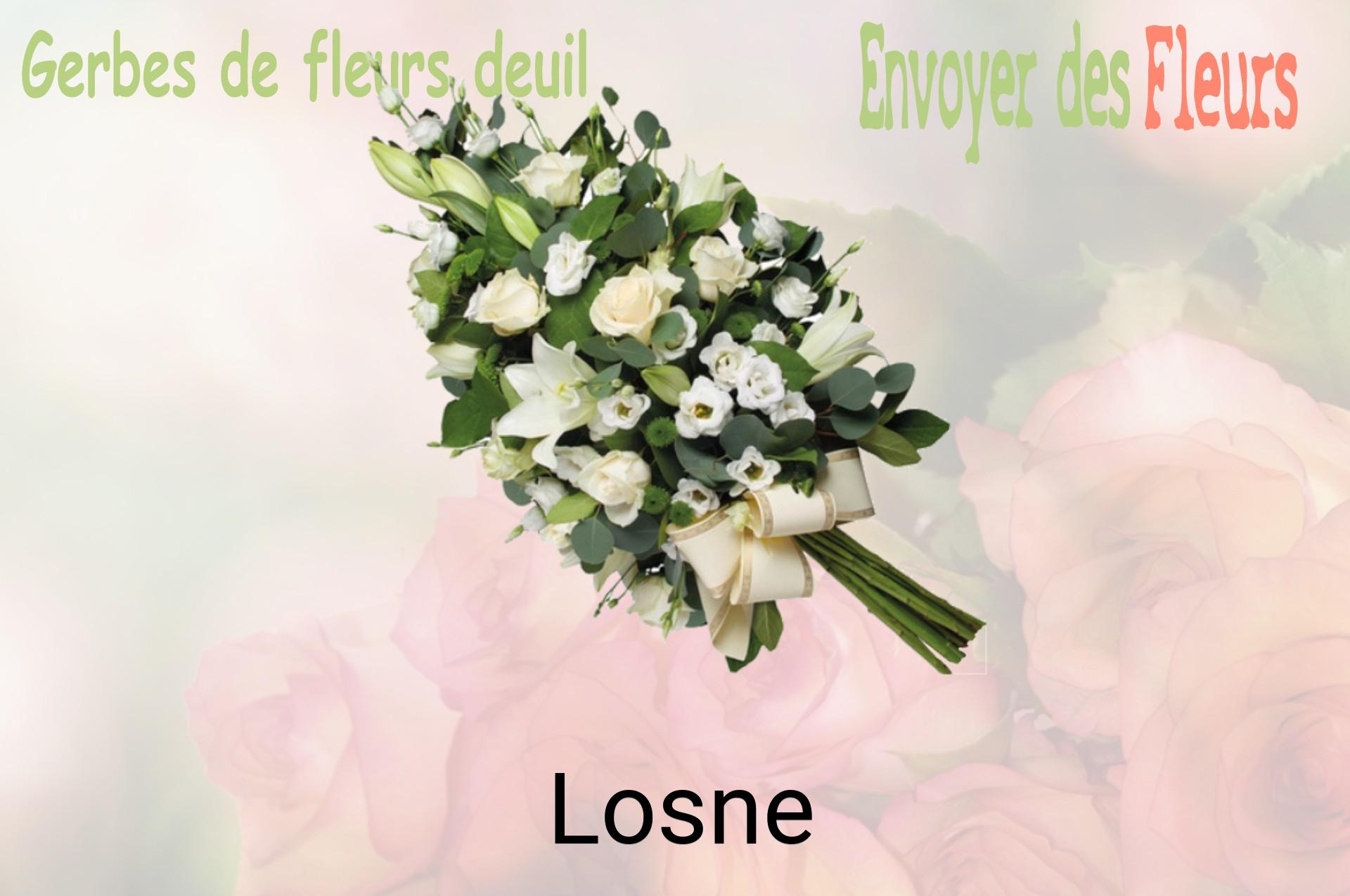 Gerbe de fleurs de deuil livrée à Losne
